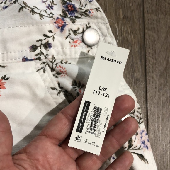 NWT! - NO BOUNDARIES 100% Cotton Floral Print Shortall Overalls - Picture 2 of 7